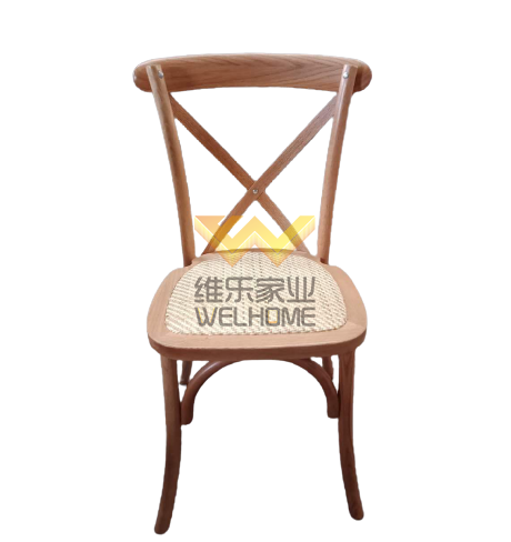 Factory wholesale Solid oak wood cross back chair wedding chair